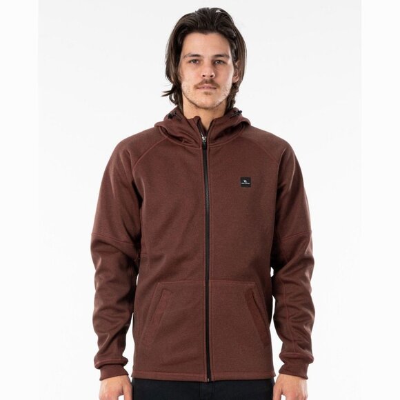 Rip Curl Other - Men's Rip Curl Storm Anti-Series Zip Thru Hooded Fleece, Washed Red Marle